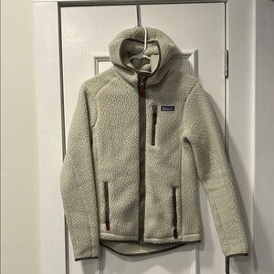 Patagonia Cream Fleece Jacket with Hood